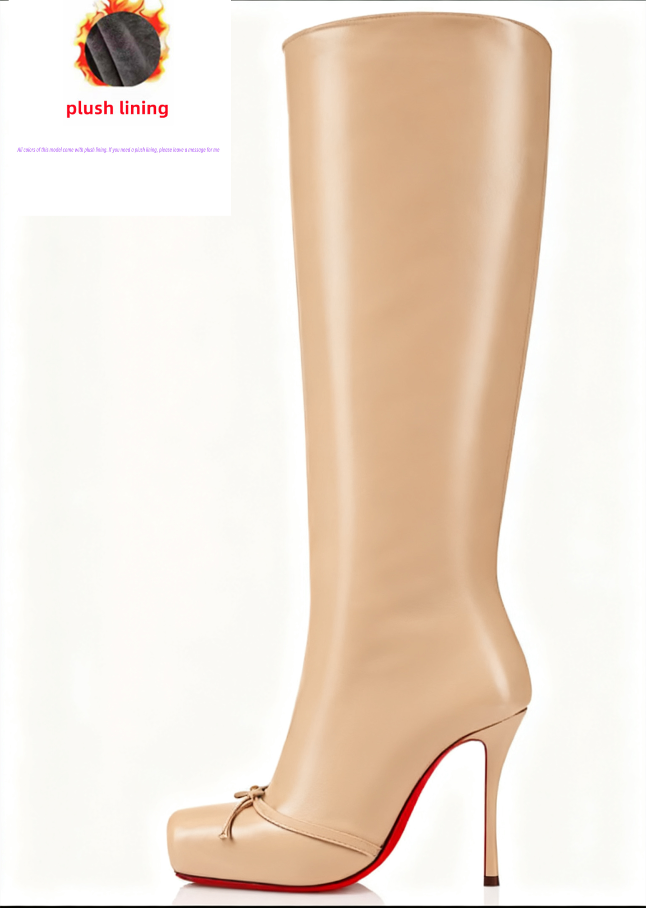 Velvet Bow High-Shine Stiletto Boots image 5
