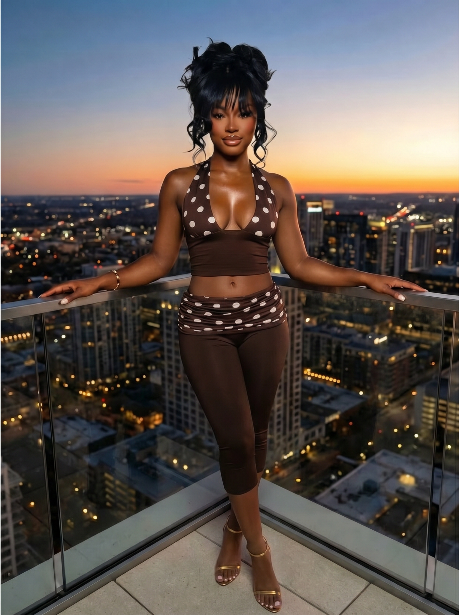 Polka Muse Capri Set