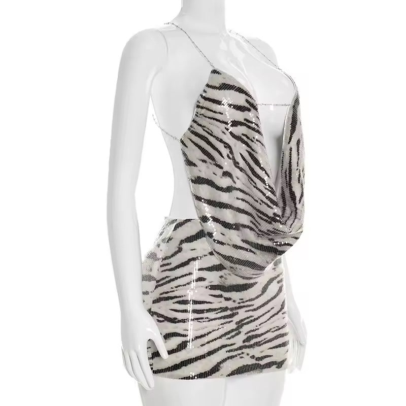 Wild Nights Cowl Mini Dress image 3