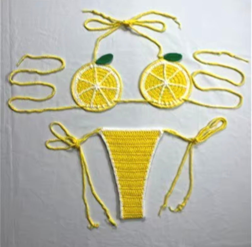 Lemon Drop Crochet Bikini