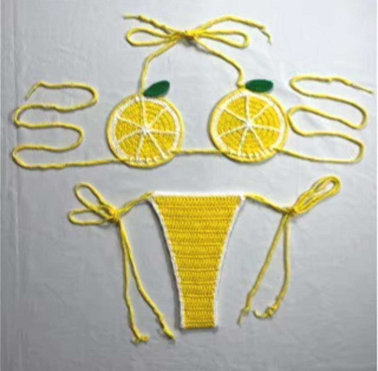 Lemon Drop Crochet Bikini