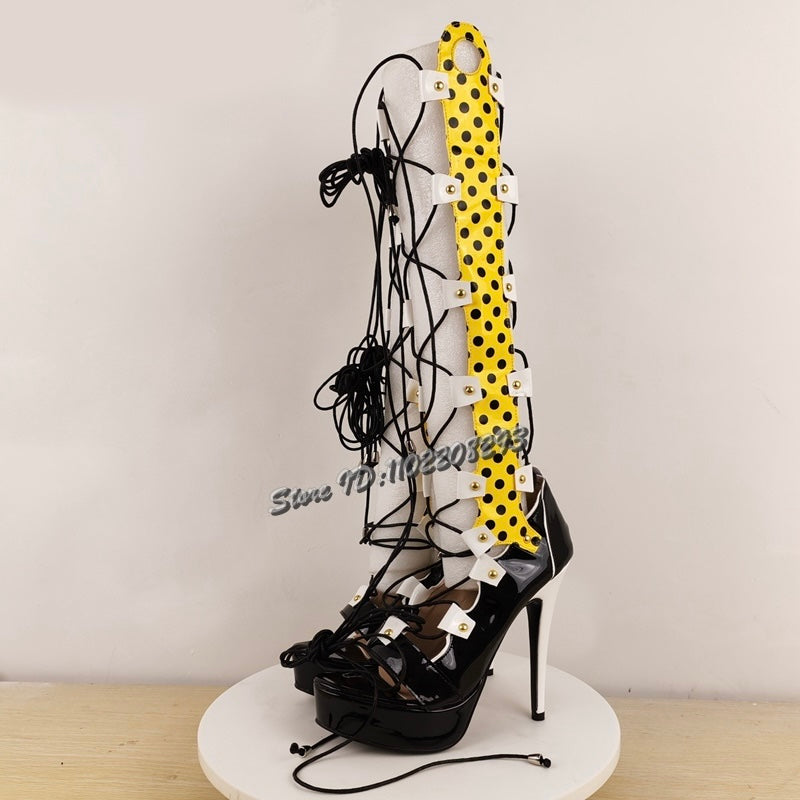 Dot Matrix Dominator Gladiator Heels image 1