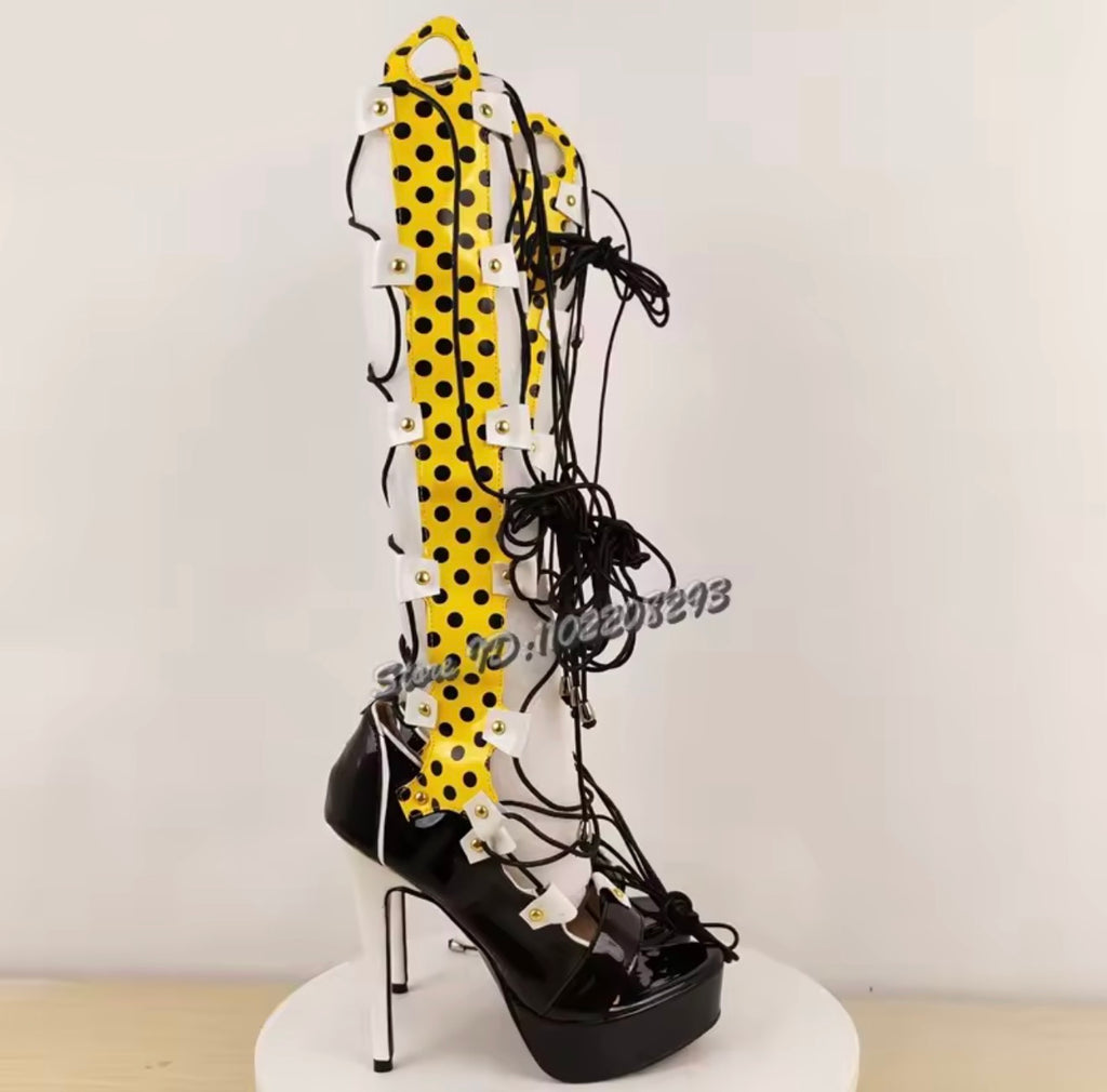 Dot Matrix Dominator Gladiator Heels image 3