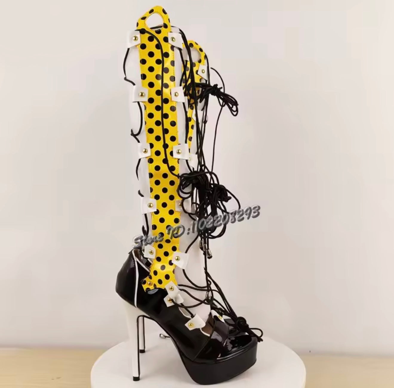 Dot Matrix Dominator Gladiator Heels image 3