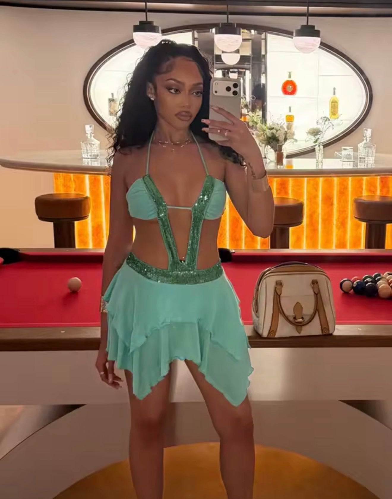 Mint To Be Sequin Mini Dress