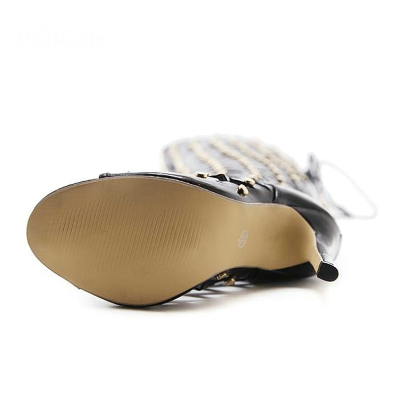 Fierce Lattice Thigh-High Heels image 4