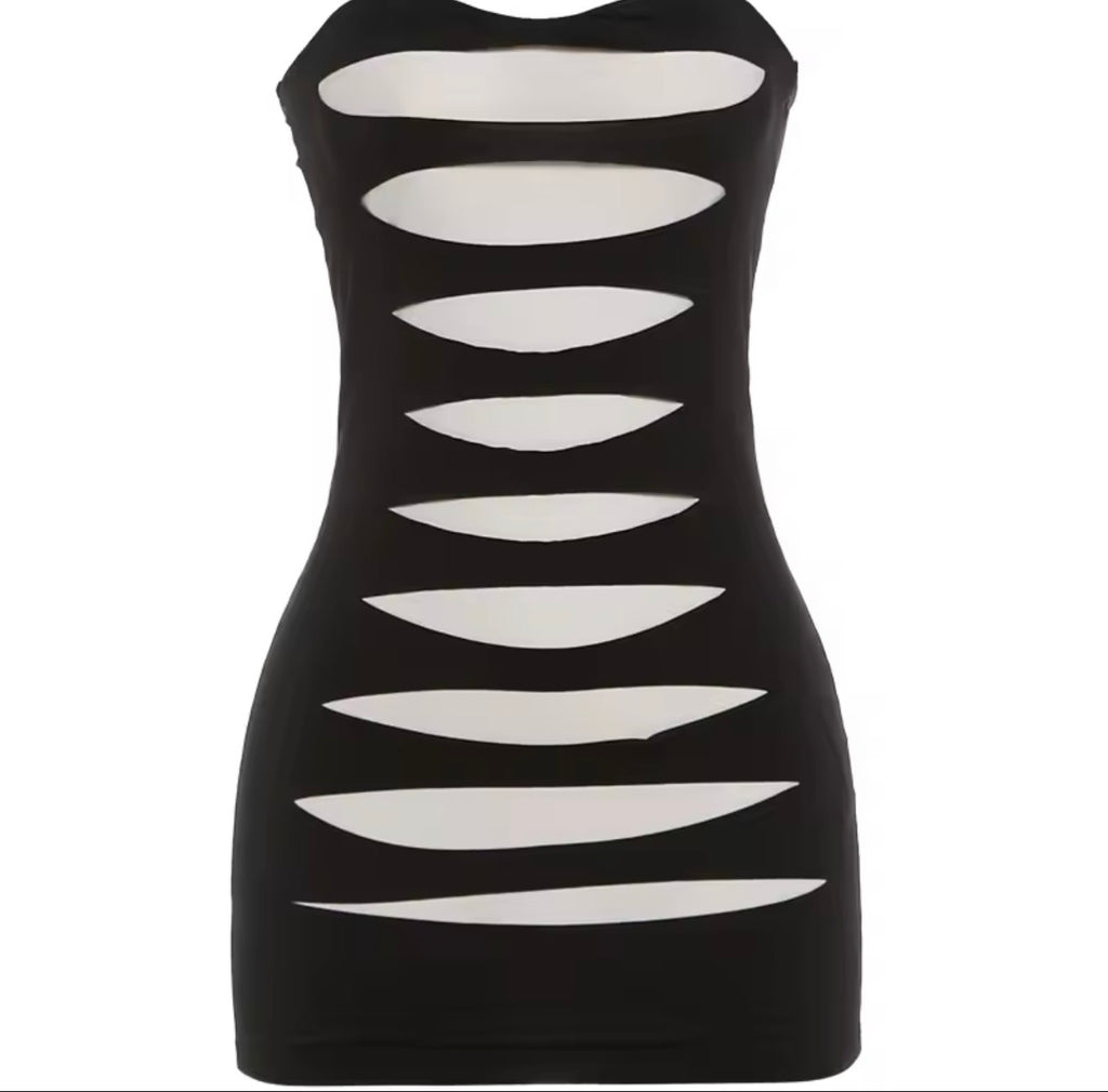 Midnight Illusion Mini Dress