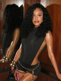 Hooded Temptation Plunge Bodysuit image 0