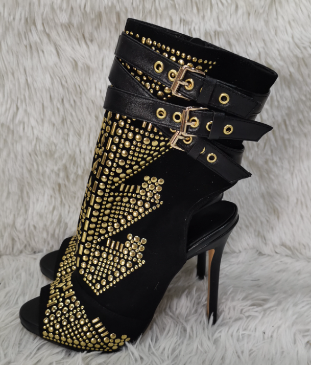 Midnight Majesty Studded Heels image 1