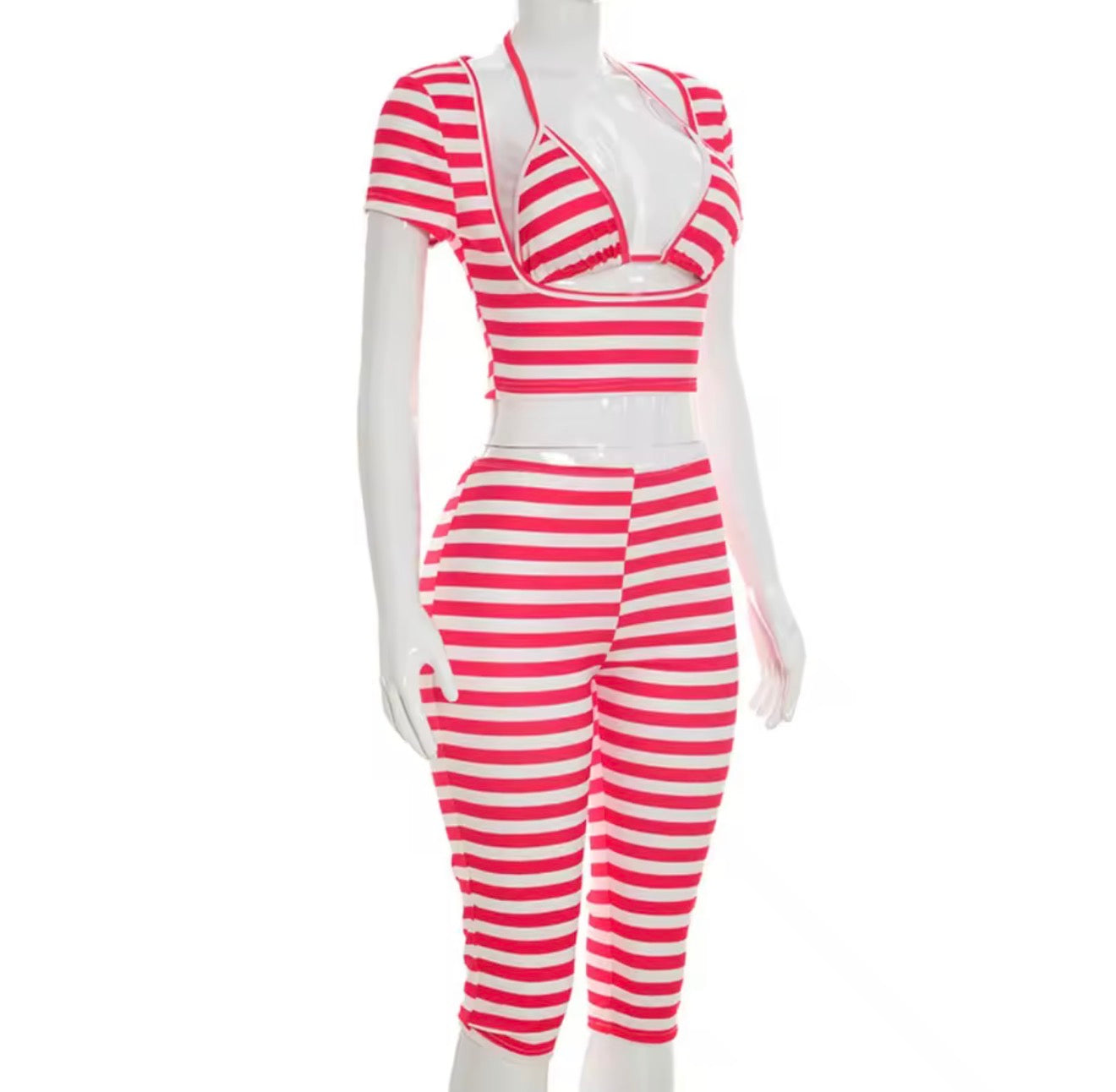 Fast Lane Stripe Pants Set