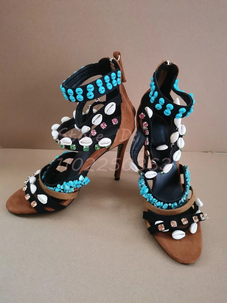 Crystal Shore Strappy Heels (MADE TO ORDER) image 4