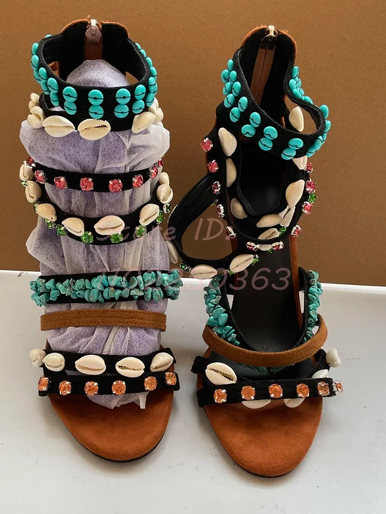 Crystal Shore Strappy Heels (MADE TO ORDER) image 7