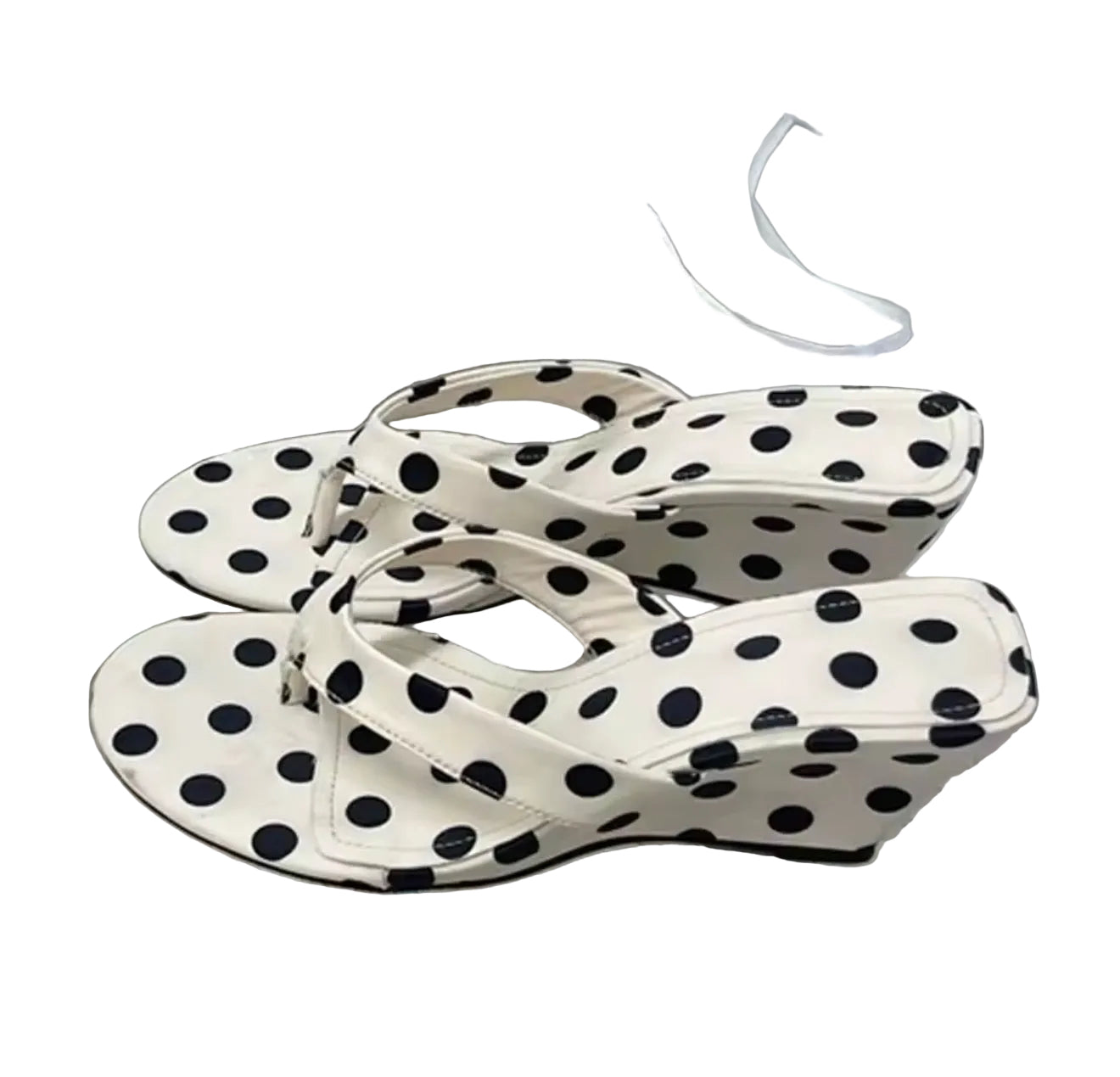 Polka Chic Wedge Sandals