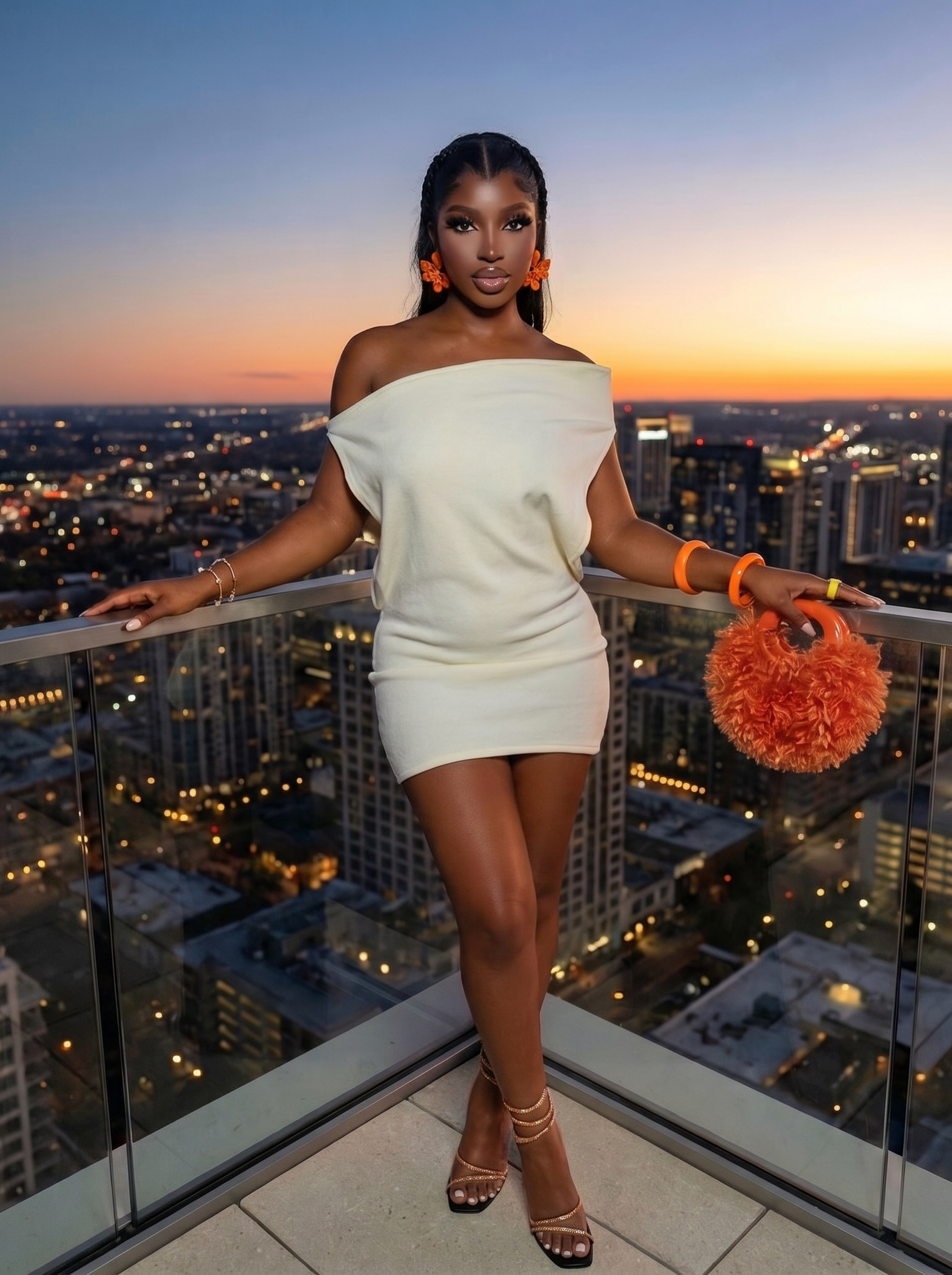 Soft Glow Off-Shoulder Mini Dress