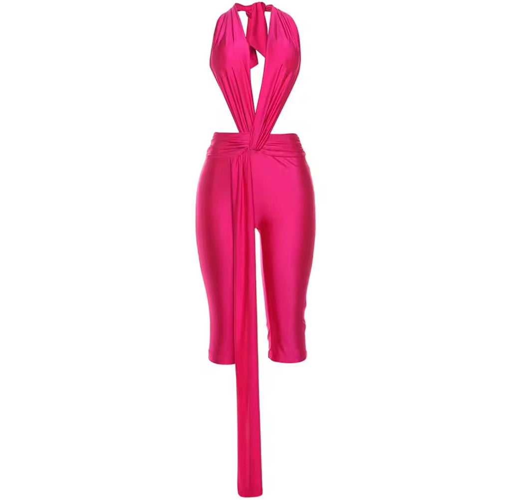 Satin Temptation Wrap Romper image 6