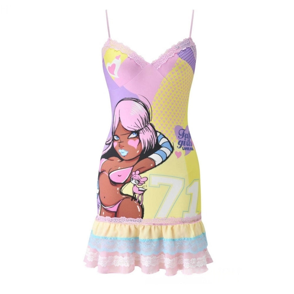 Bubblegum Doll Y2K Lace Mini Dress  image 1