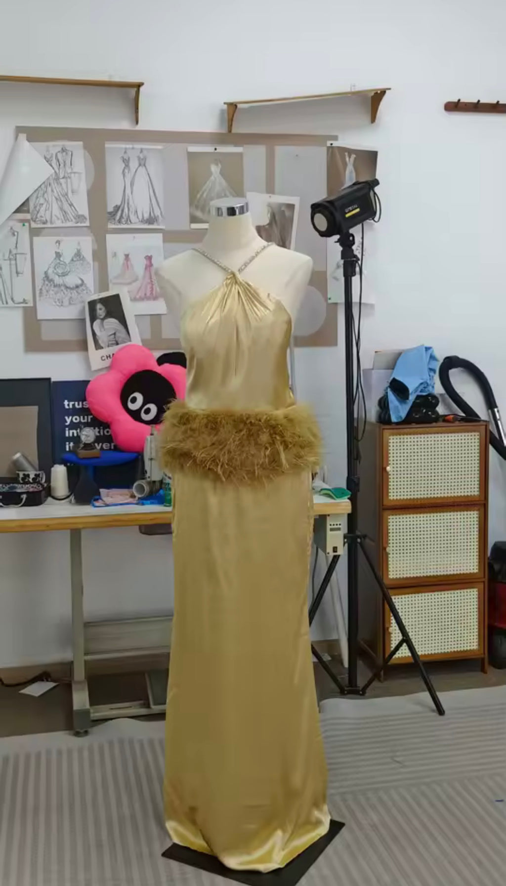 Golden Hour Glam Feather Gown image 1