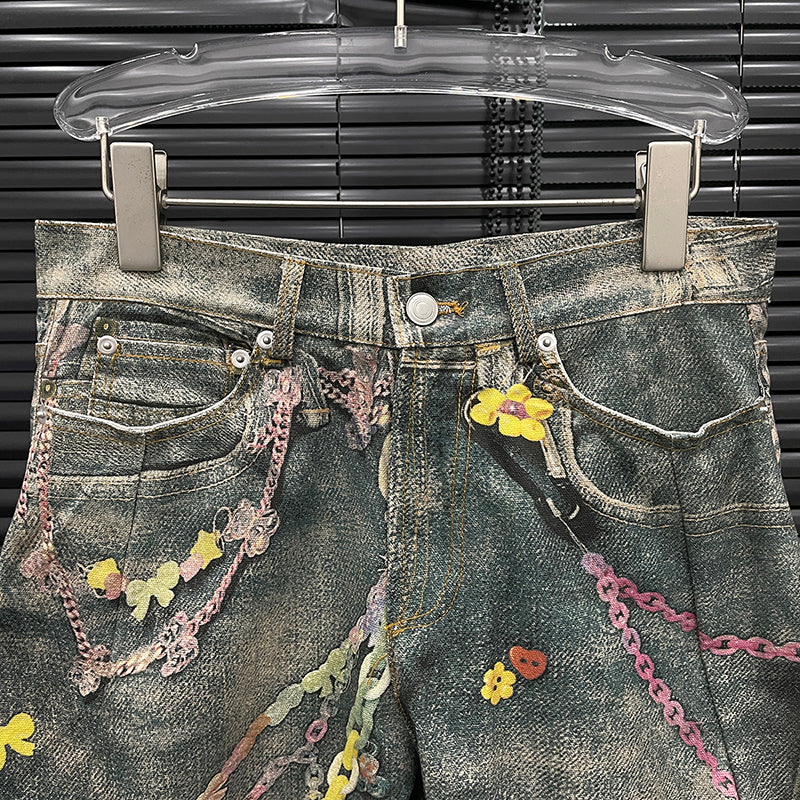The Chain Reaction Distressed Graffiti Jeans image 3