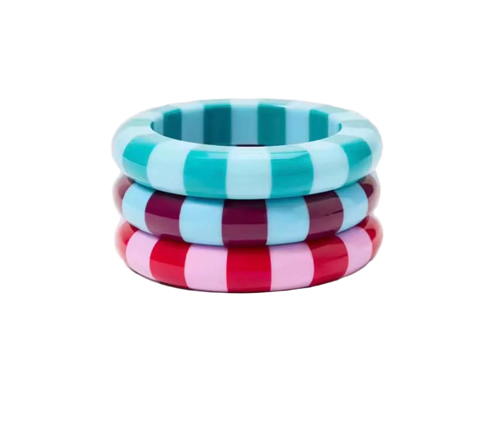 Candy Stripe Pop Stack Set of 9