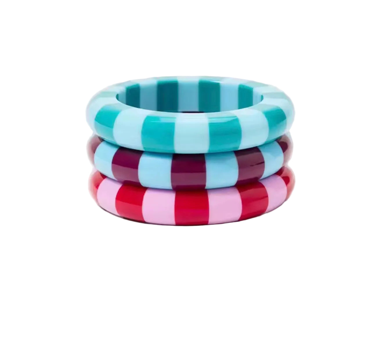 Candy Stripe Pop Stack Set of 9