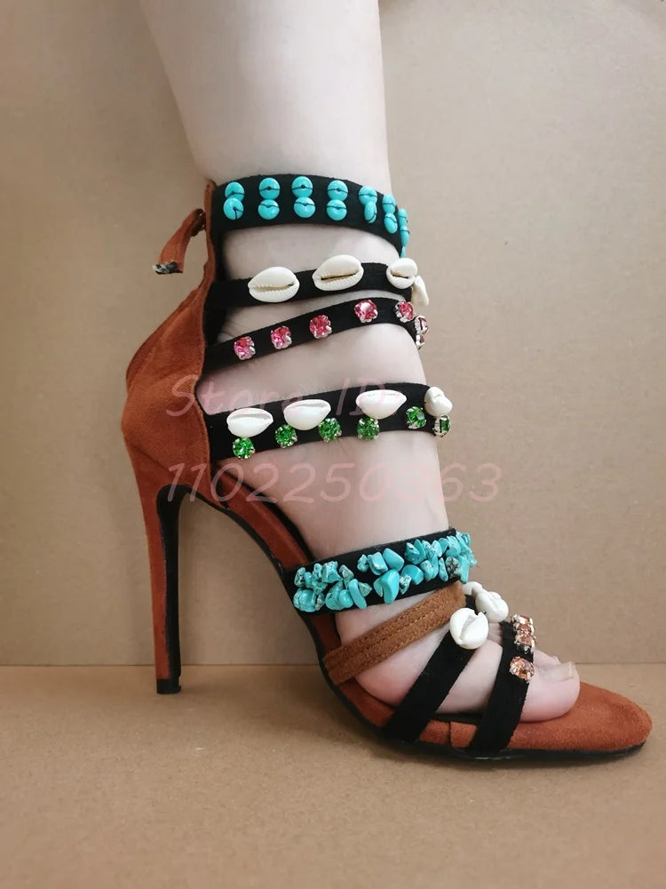 Crystal Shore Strappy Heels (MADE TO ORDER) image 2