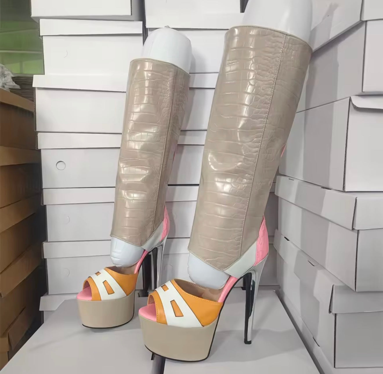 Croc Couture Platform Boots (MADE TO ORDER) image 0