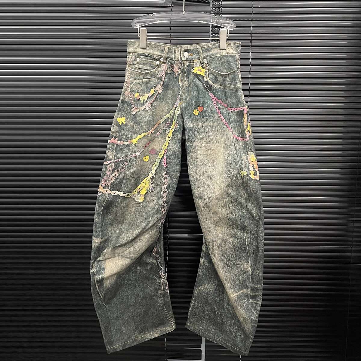 The Chain Reaction Distressed Graffiti Jeans image 6