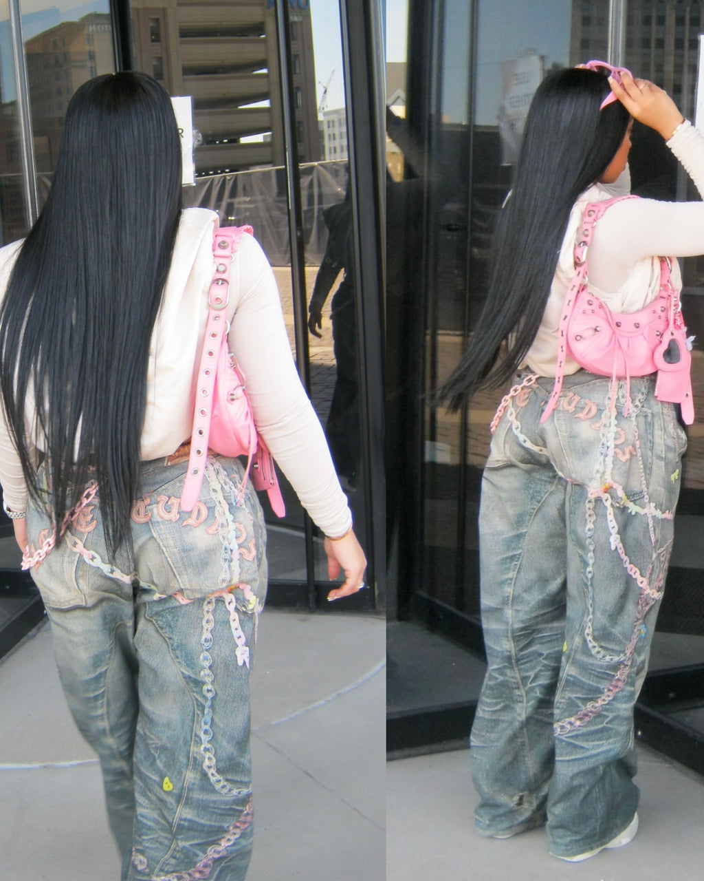 The Chain Reaction Distressed Graffiti Jeans image 7