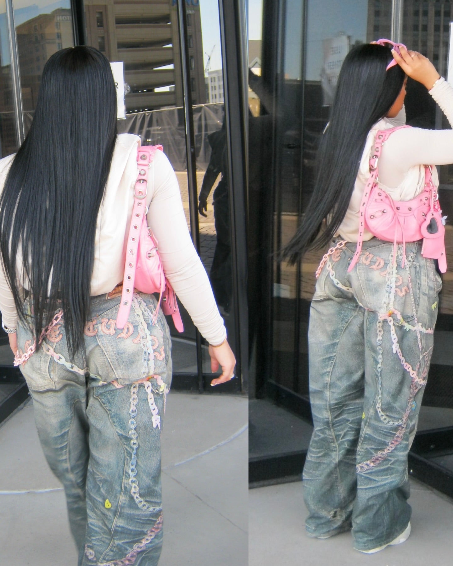 The Chain Reaction Distressed Graffiti Jeans image 7