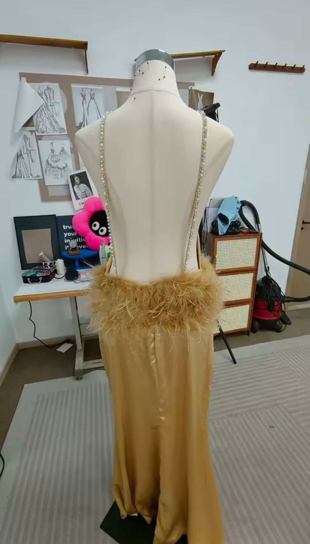 Golden Hour Glam Feather Gown image 2