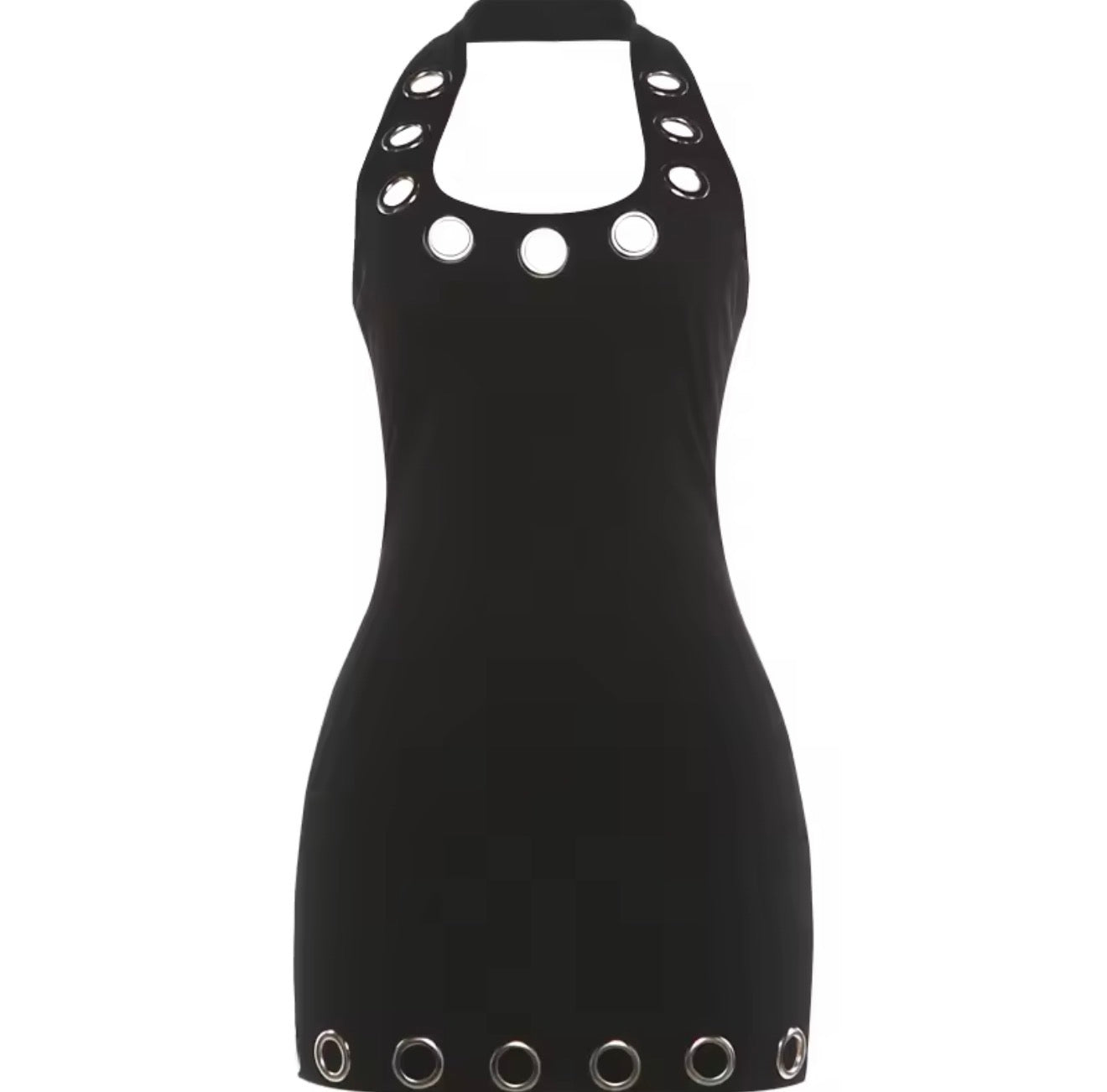 Midnight Icon Grommet Mini Dress