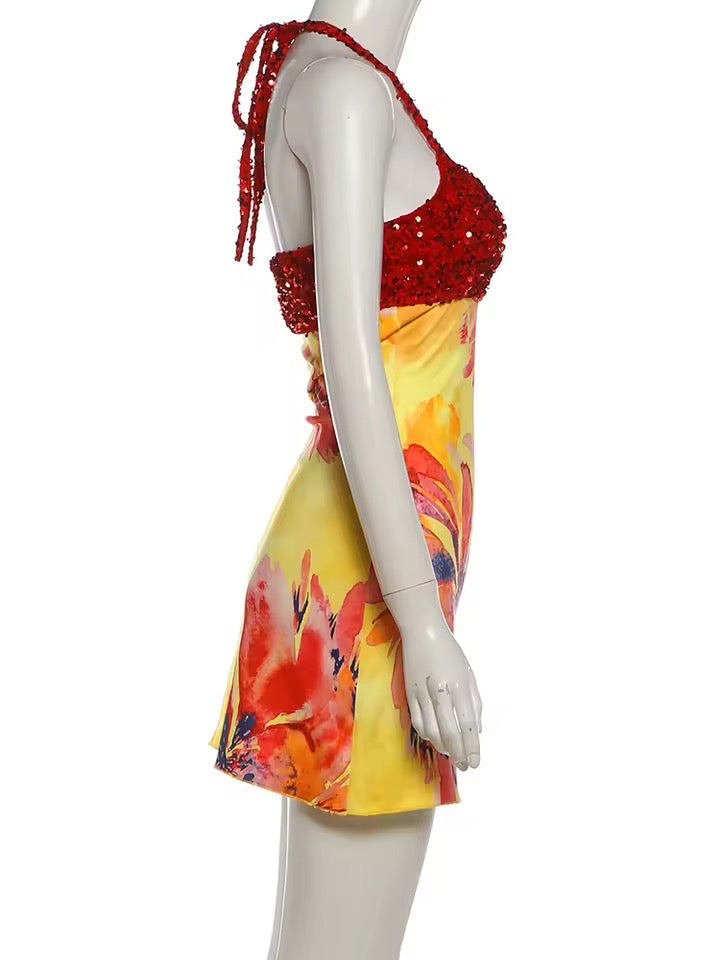 Sunset Bloom Mini Dress image 3