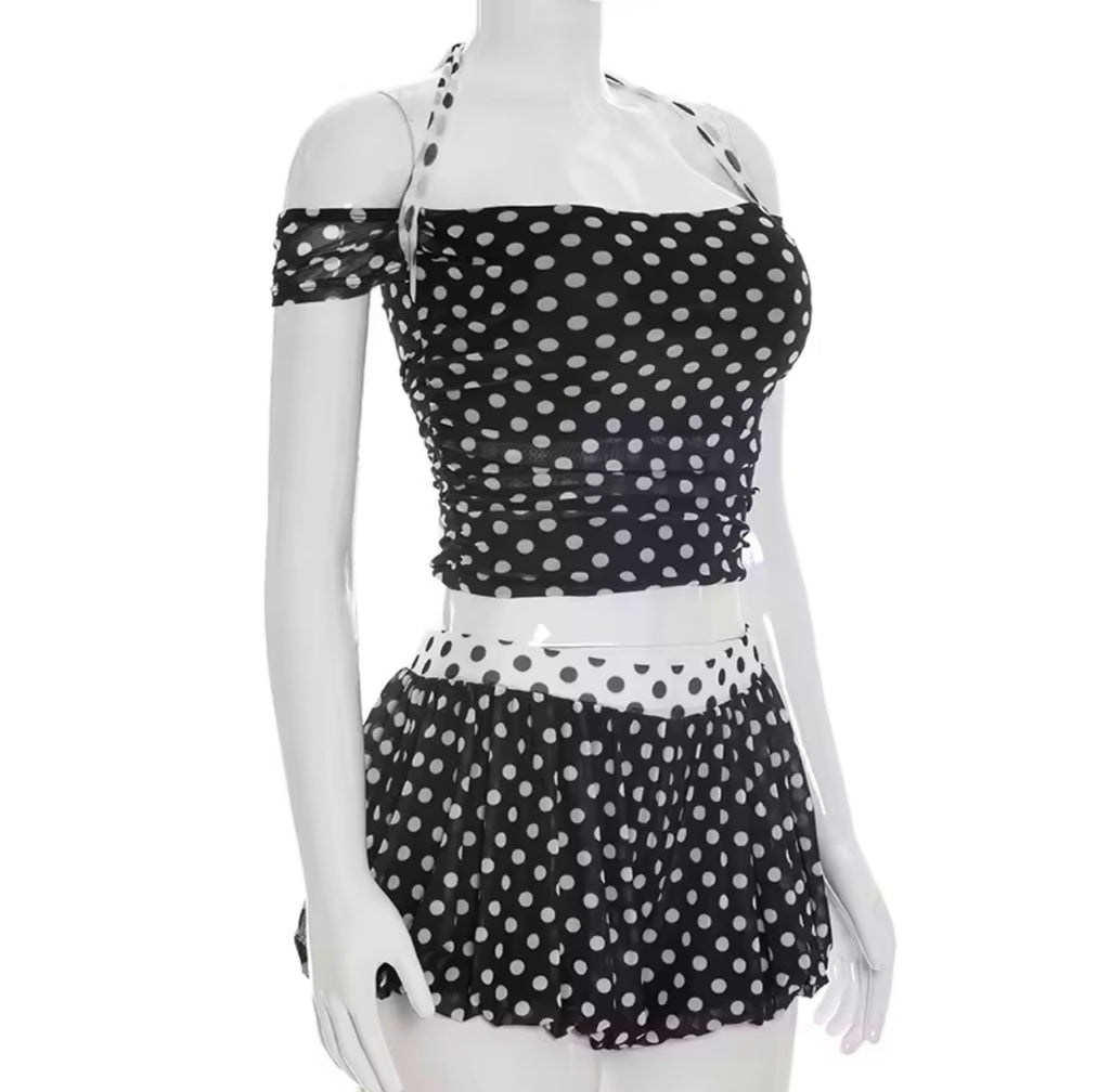 Dot Me Down Short Set