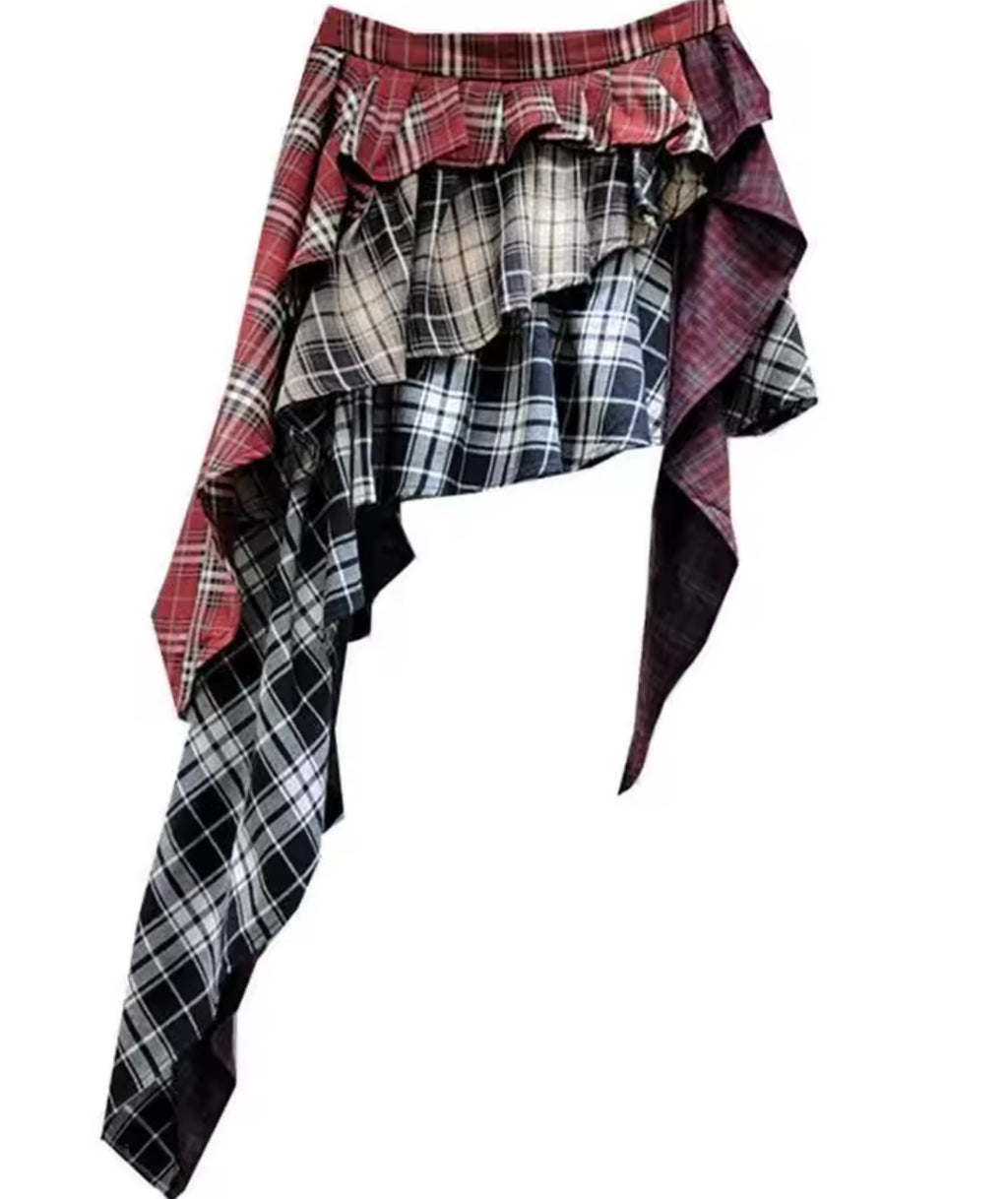 Chaos Layers Plaid Skirt image 1