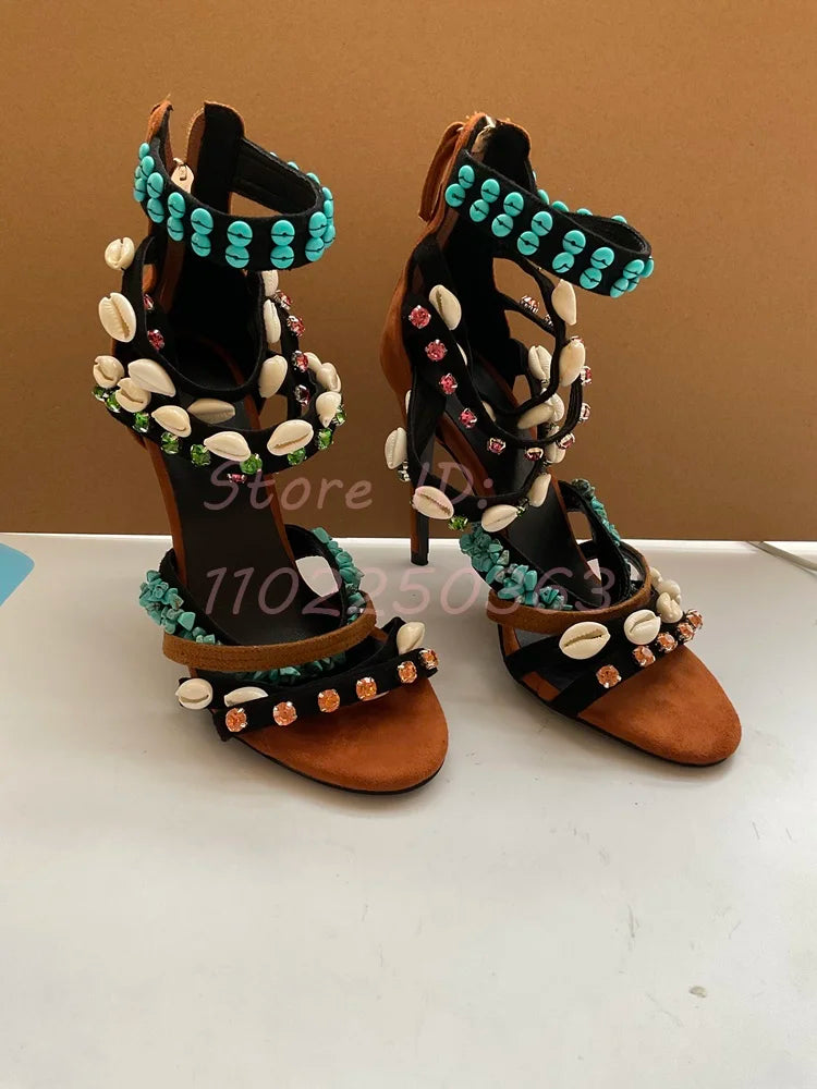 Crystal Shore Strappy Heels (MADE TO ORDER) image 3