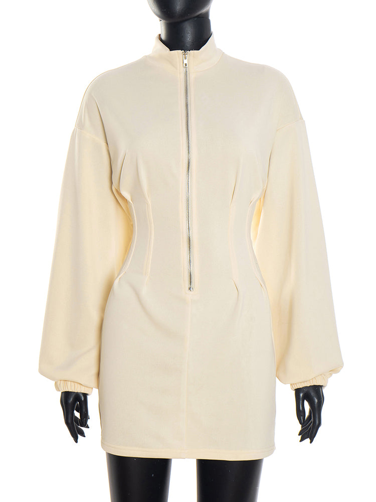 Urban Zip-Up Sculpt Sweatshirt Dress  image 1