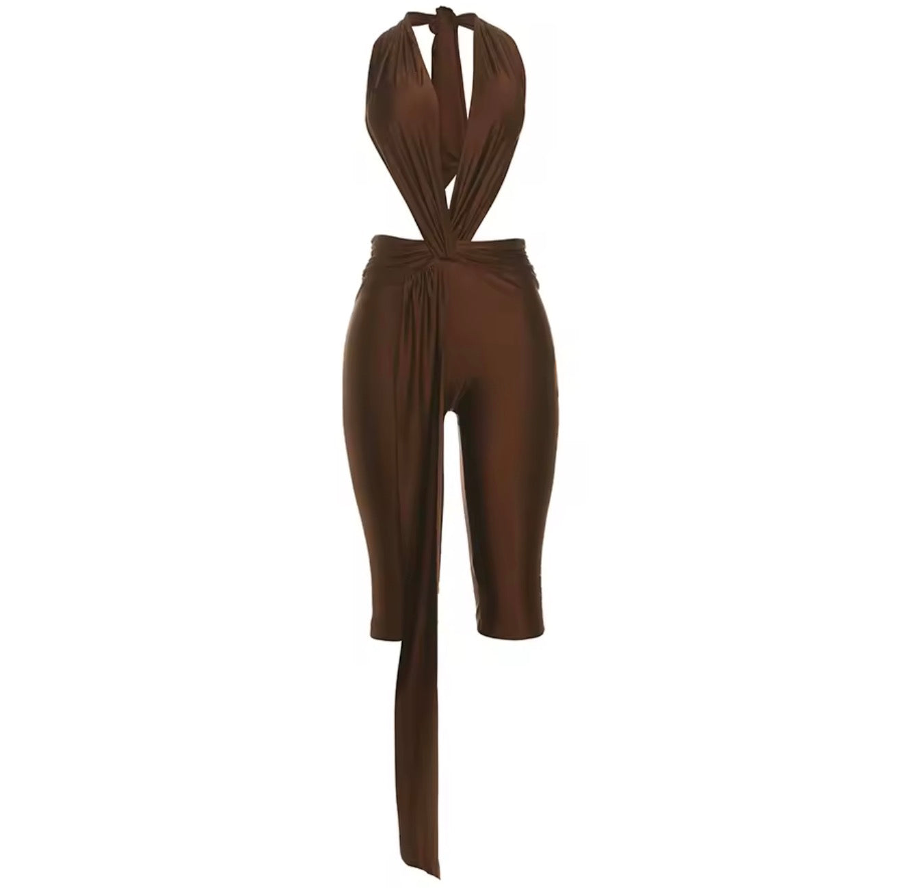 Satin Temptation Wrap Romper image 4