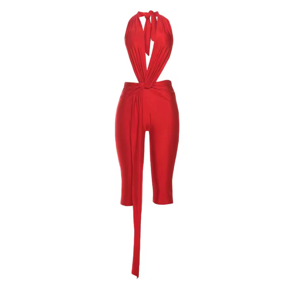 Satin Temptation Wrap Romper image 3