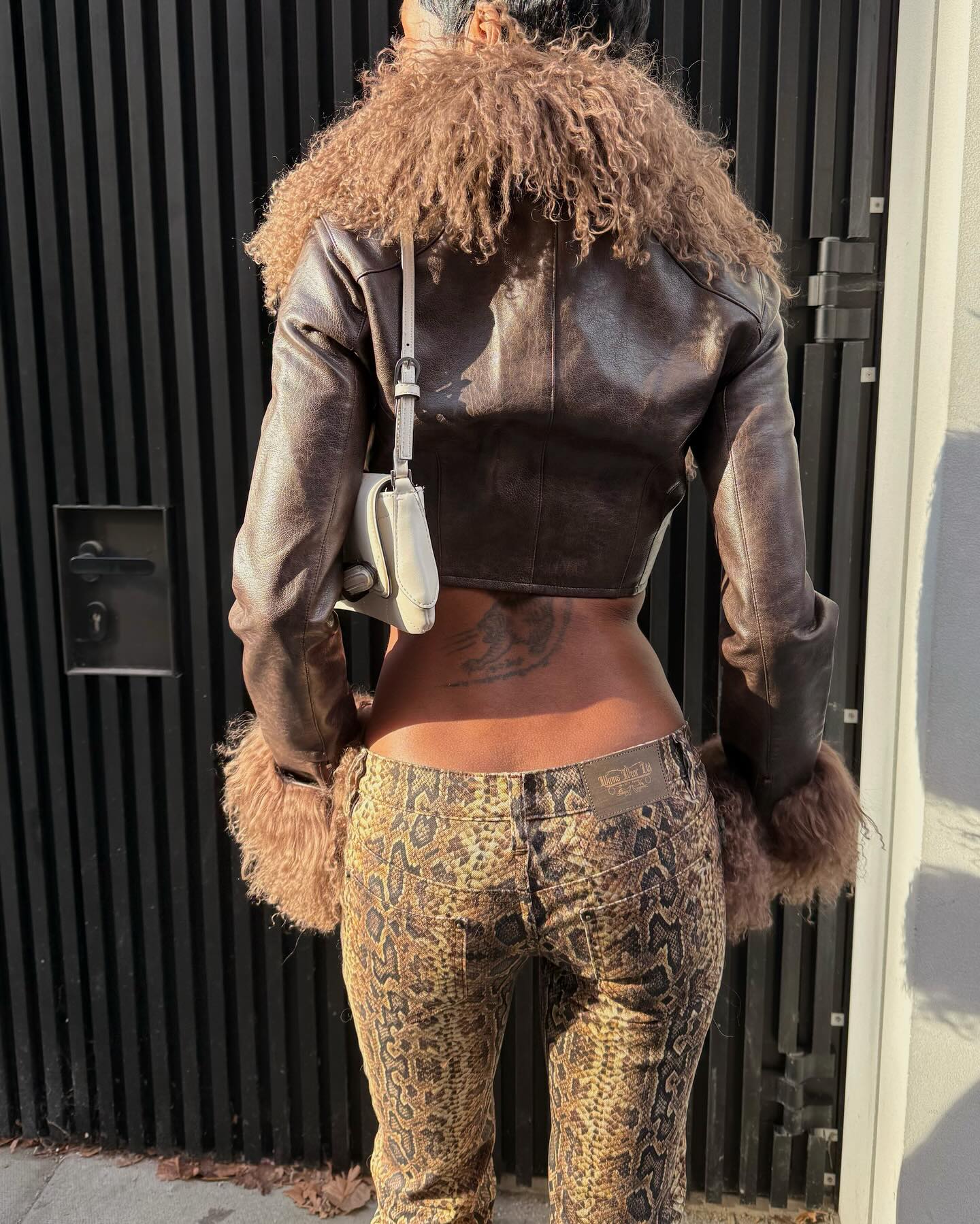 Luxe Fable Cropped Faux Leather Jacket image 6