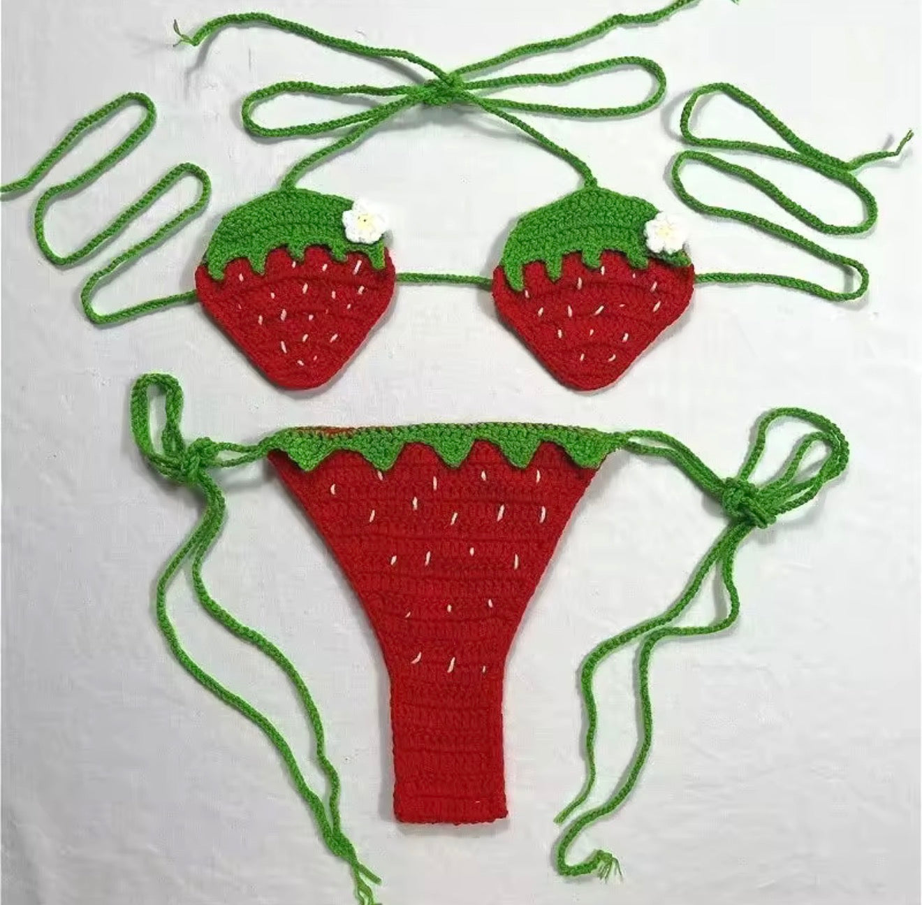 Strawberry Fields Crochet Bikini
