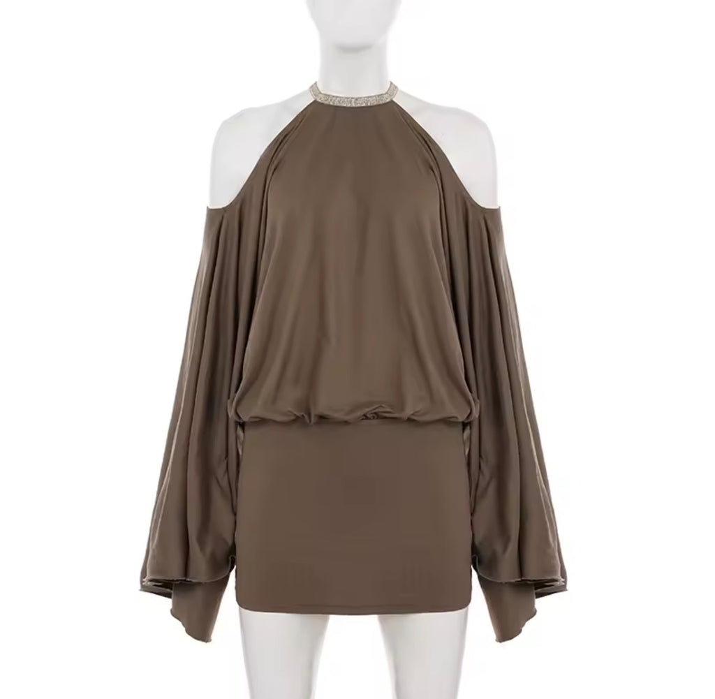 Golden Muse Butterfly Back Dress