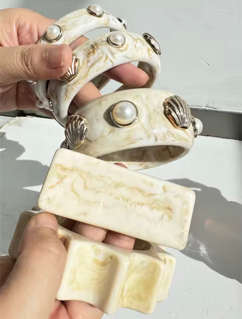 Golden Coast Shell Stack set of 5