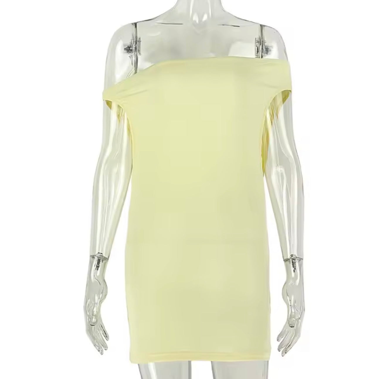 Soft Glow Off-Shoulder Mini Dress