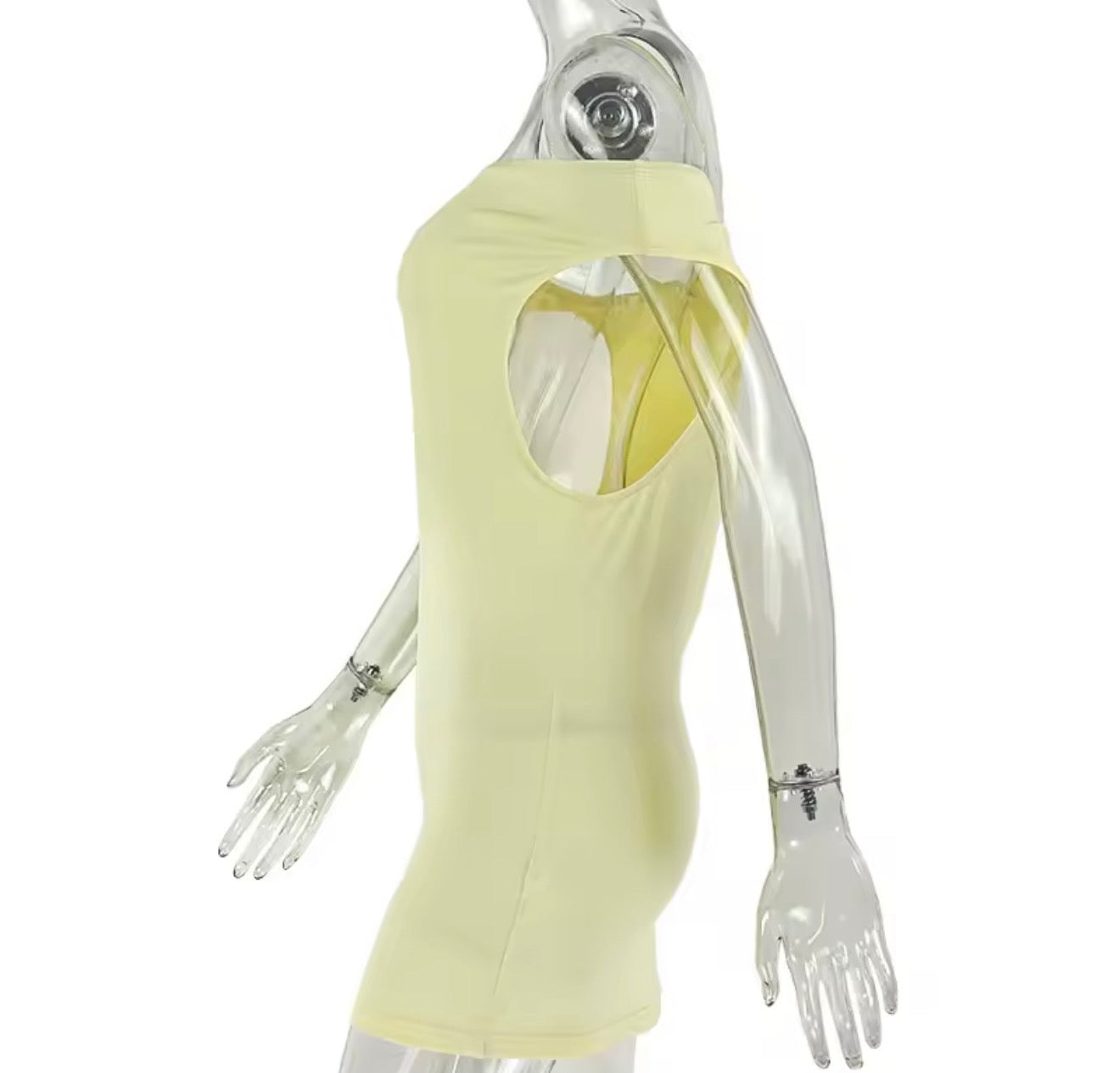 Soft Glow Off-Shoulder Mini Dress