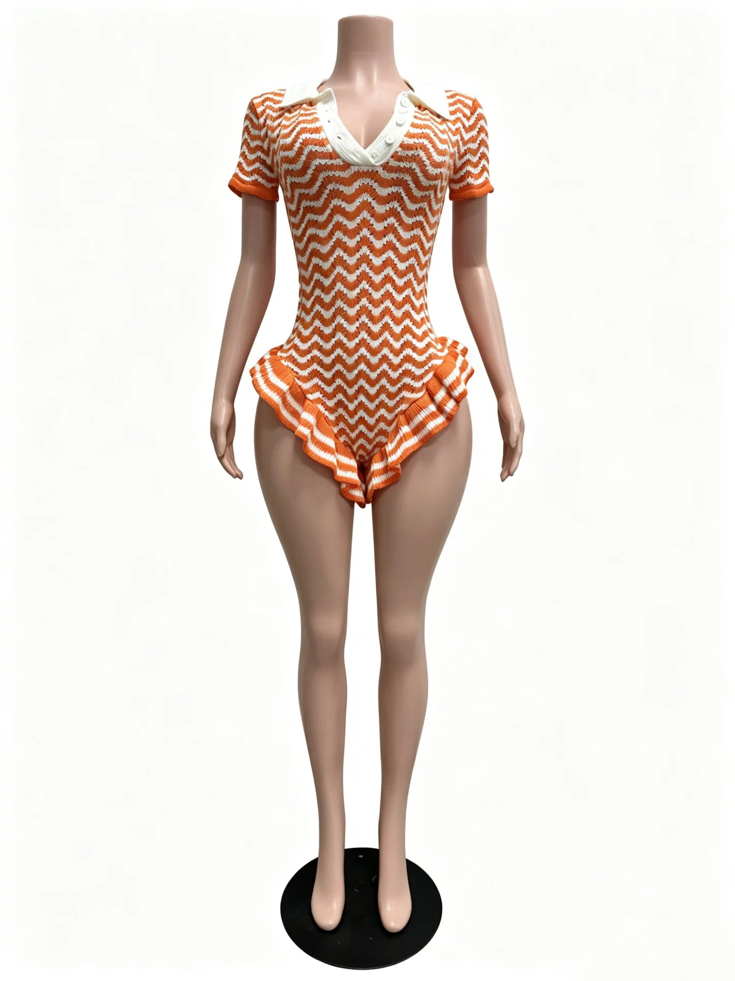 The Capri Flirt Knit Romper