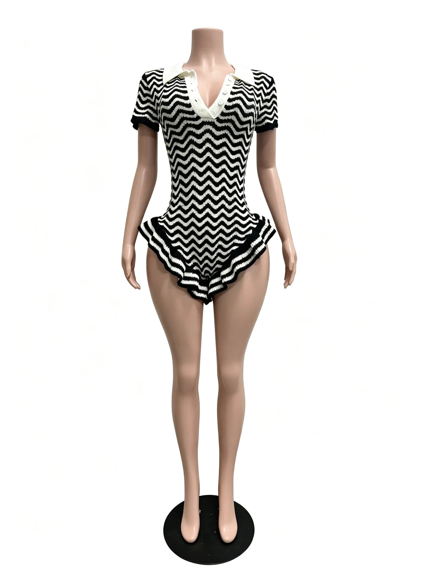 The Capri Flirt Knit Romper