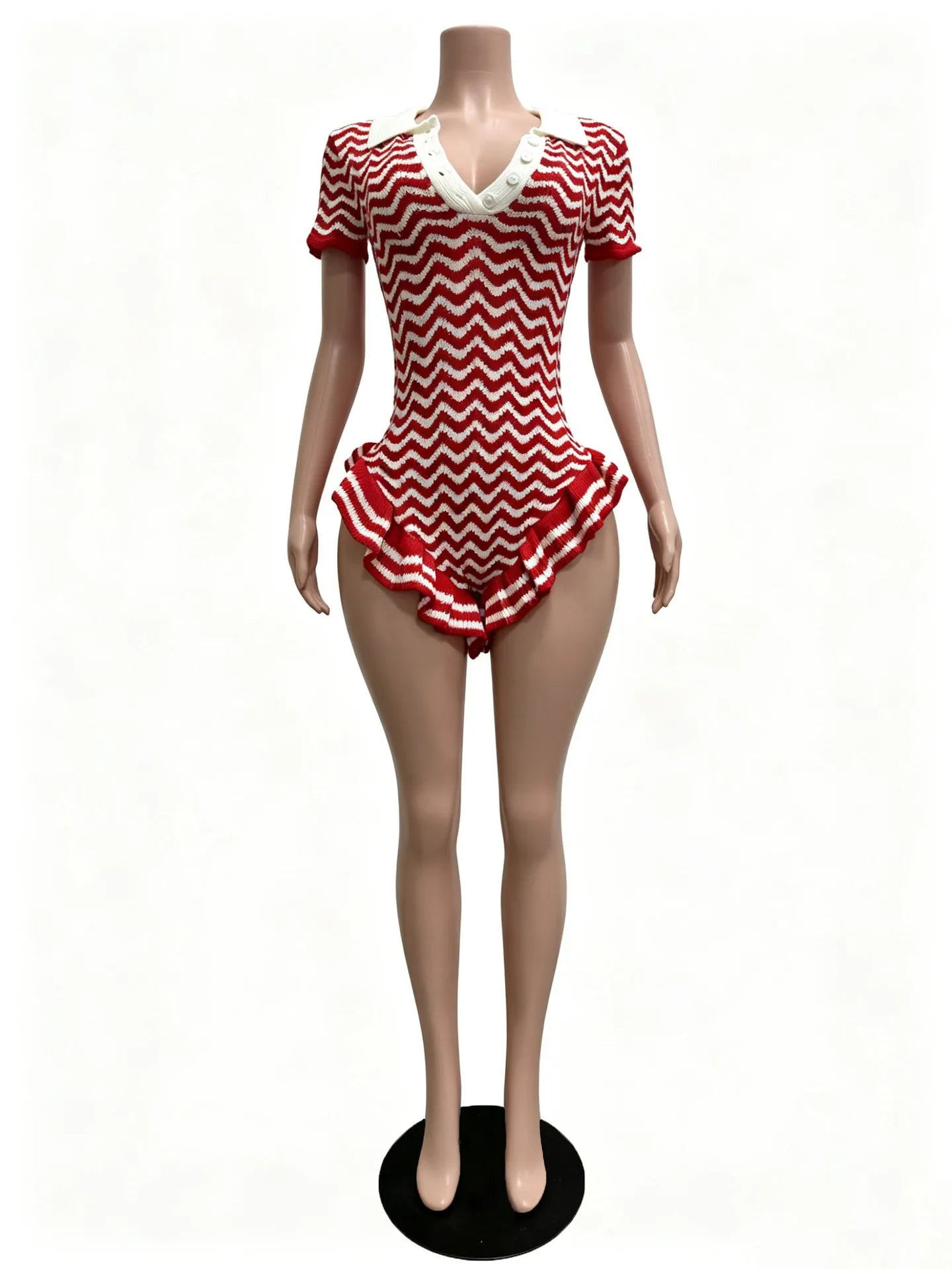 The Capri Flirt Knit Romper