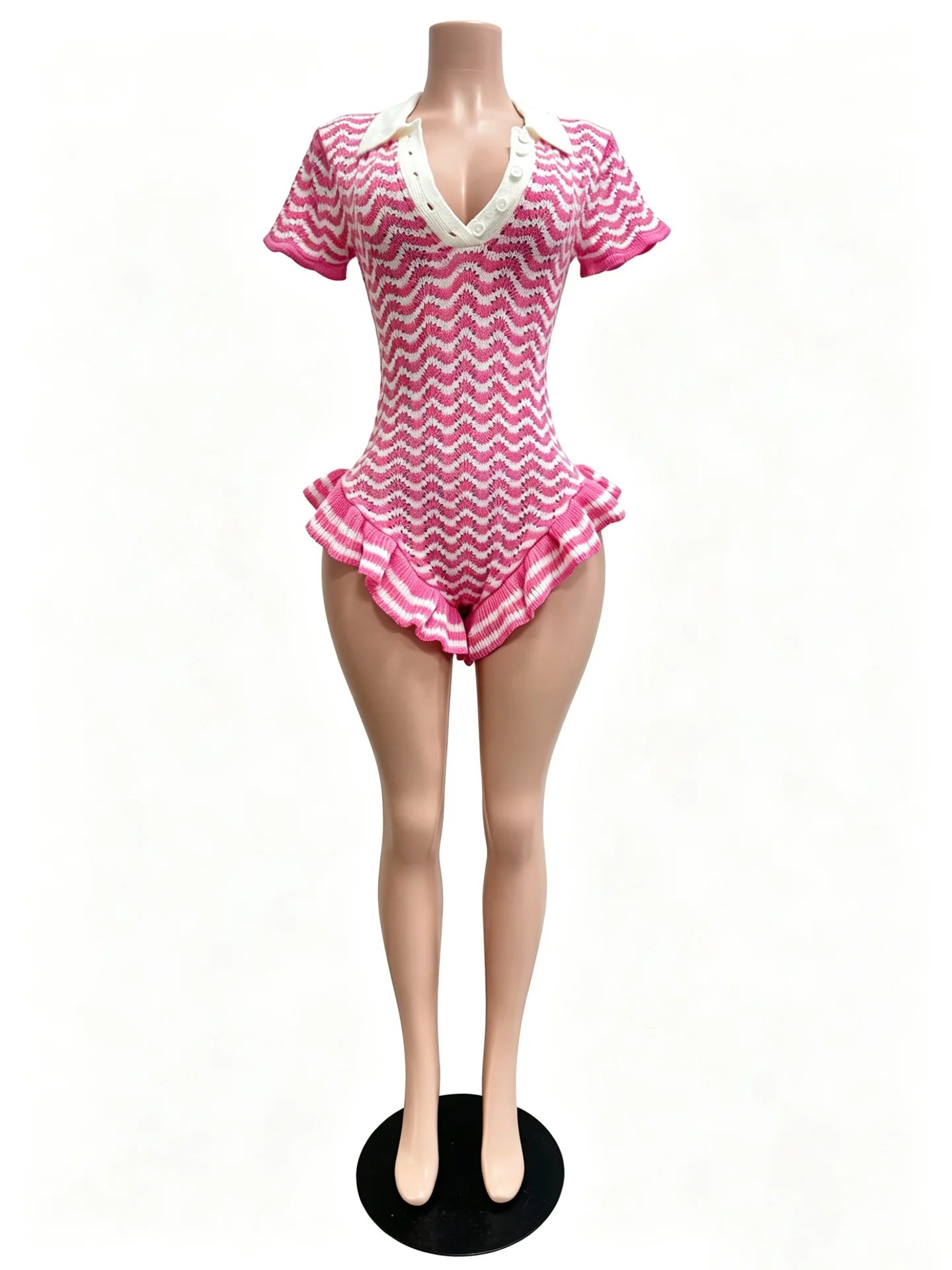 The Capri Flirt Knit Romper