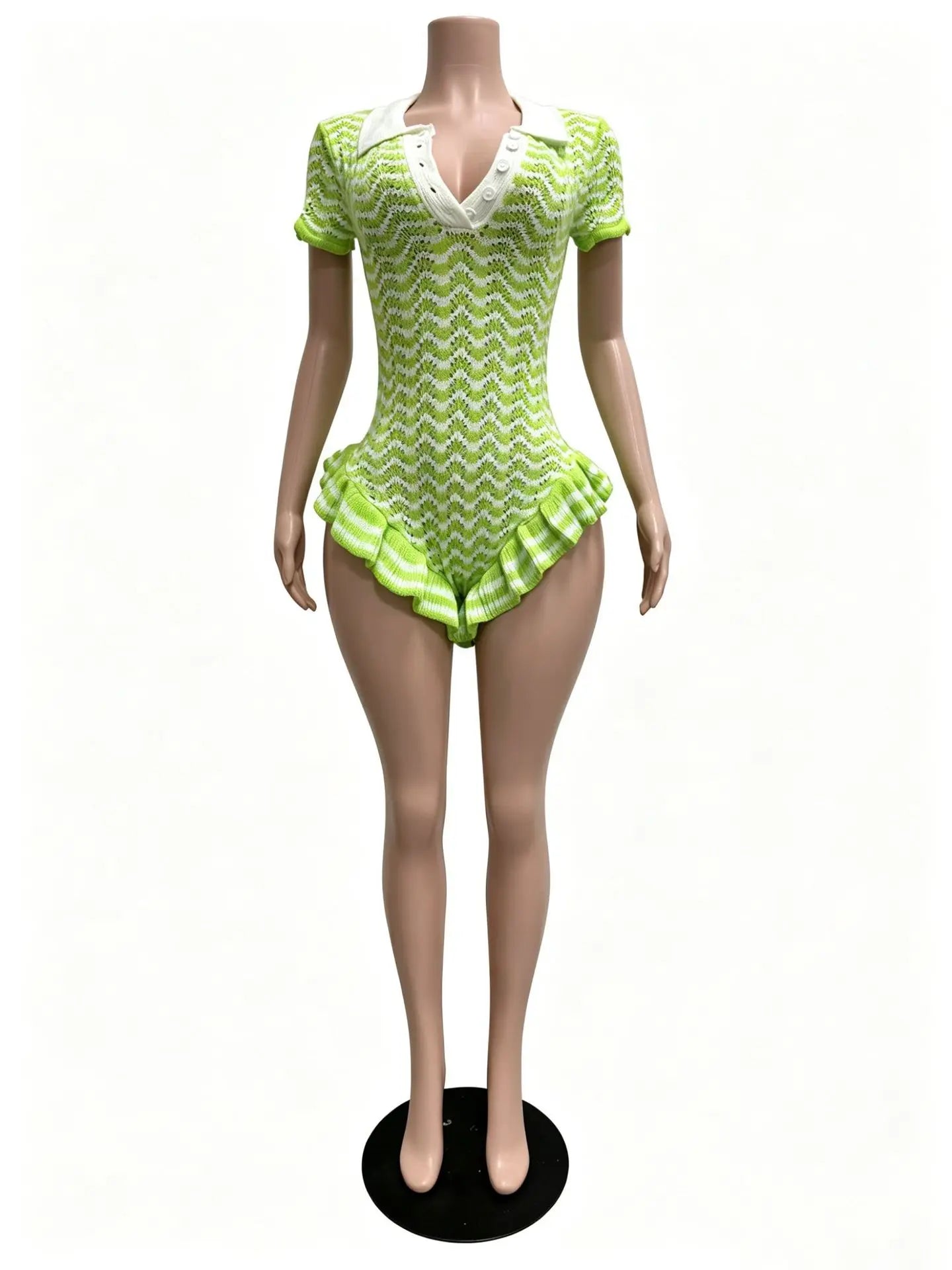 The Capri Flirt Knit Romper