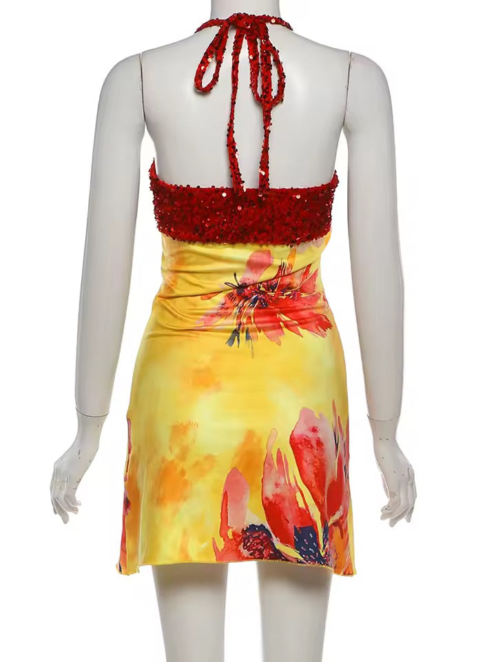 Sunset Bloom Mini Dress image 4